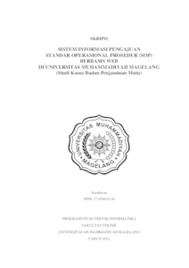 SISTEM INFORMASI PENGAJUAN STANDAR OPERASIONAL PROSEDUR (SOP) BERBASIS ...